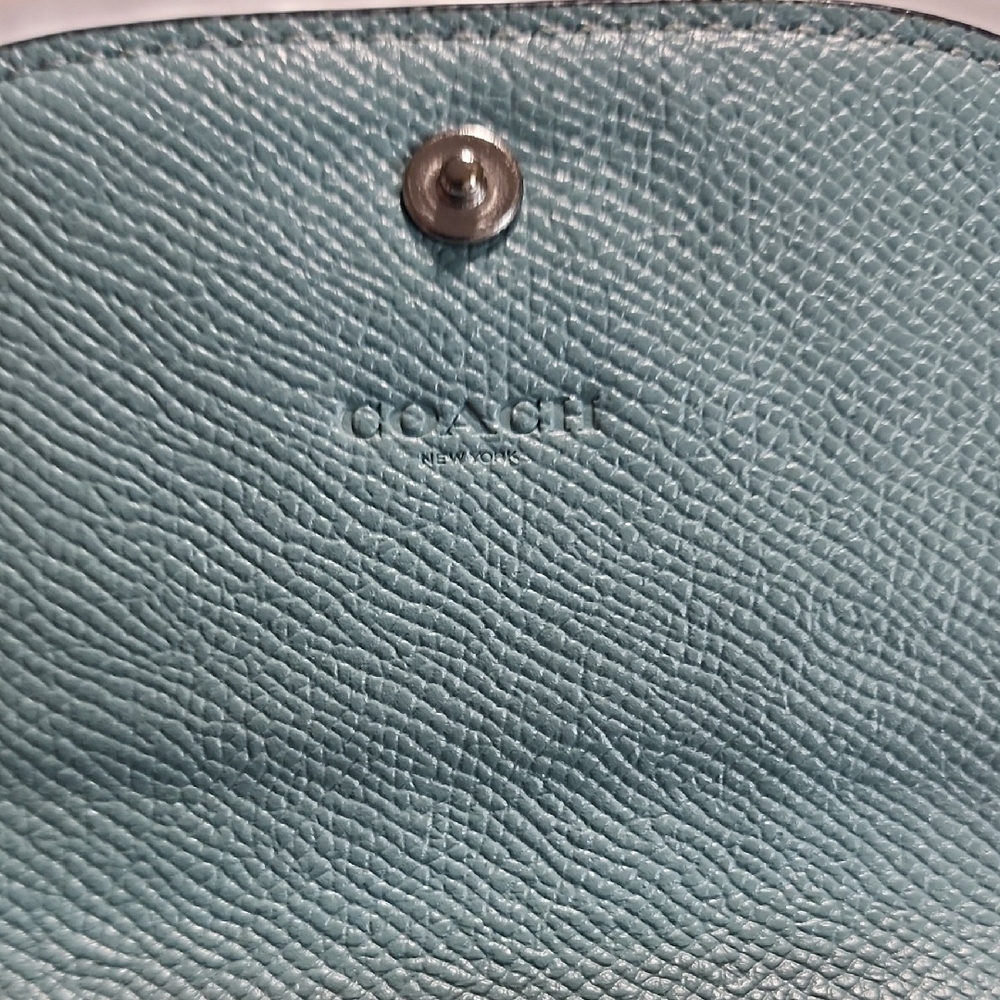 Coach Turquoise Leather Wallet - Picture 5 of 11